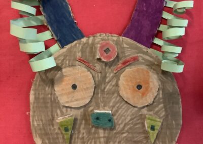 A Year 2 child's animal mask